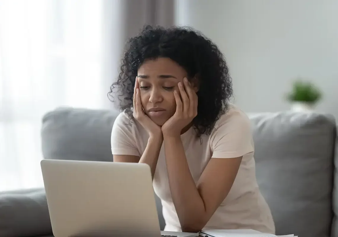 home frustrated woman